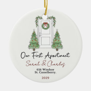 Unsere erste Wohnung mit benutzerdefinierten Namen Keramik Ornament