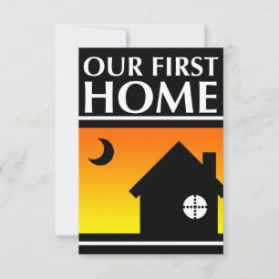 unsere erste Zuhause (Mod-Sonnenaufgang) Einladung