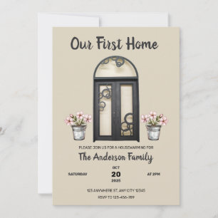 Unsere erste Zuhause-Party Einladung