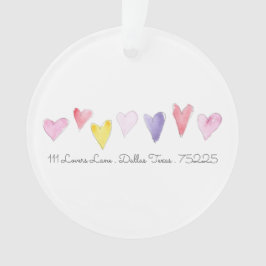 UNSERE ERSTE ZUHAUSE Sweet Hearts Art Liebe-Adress Ornament