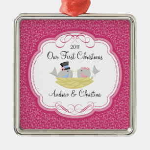 Unsere ersten ornament aus metall