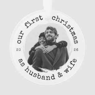 Unsere ersten Weihnachten als Ehemann & Ehefrau - Ornament