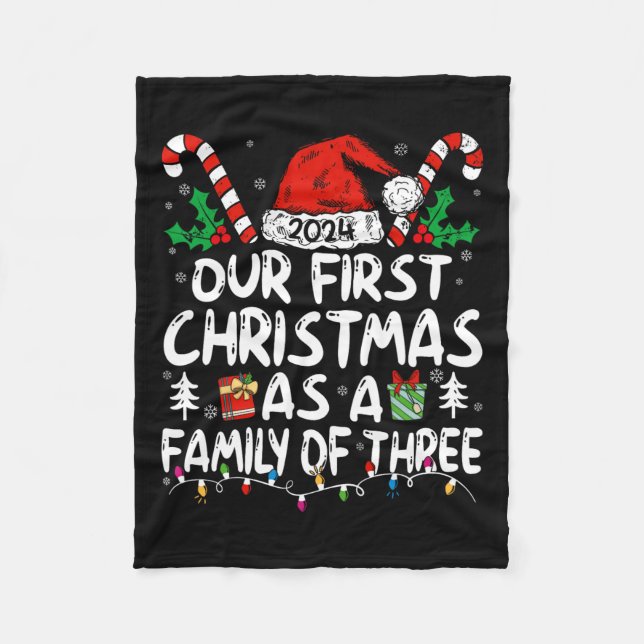 Unsere ersten Weihnachten als Familie von drei 202 Fleecedecke (Vorderseite)