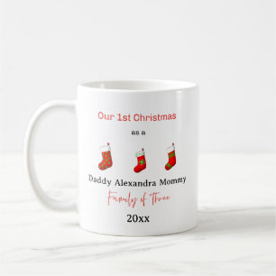 Unsere ersten Weihnachten als Familie von drei Str Kaffeetasse