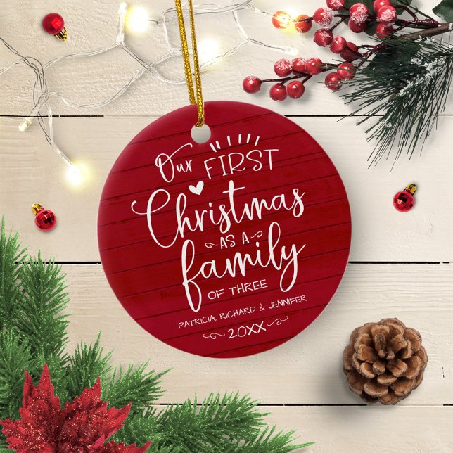 Unsere ersten Weihnachten als familiengeführtes ru Keramik Ornament (Von Creator hochgeladen)