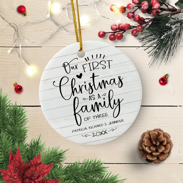 Unsere ersten Weihnachten als familiengeführtes ru Keramik Ornament (Von Creator hochgeladen)