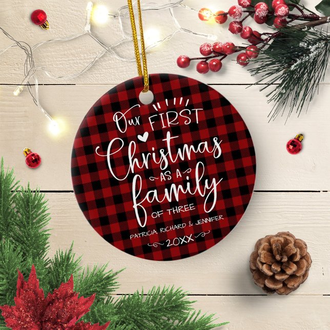 Unsere ersten Weihnachten als familiengeführtes ru Keramik Ornament (Von Creator hochgeladen)