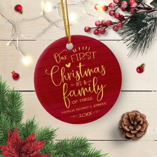 Unsere ersten Weihnachten als familiengeführtes ru Keramik Ornament (Von Creator hochgeladen)