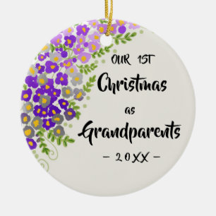 Unsere ersten Weihnachten als Großeltern Blumenkoh Keramik Ornament