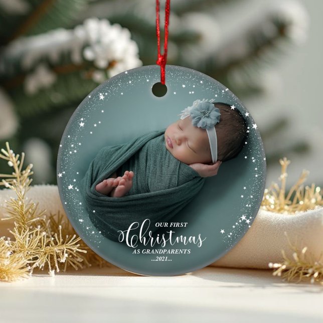 Unsere ersten Weihnachten als Großeltern Foto Orna Ornament (Von Creator hochgeladen)