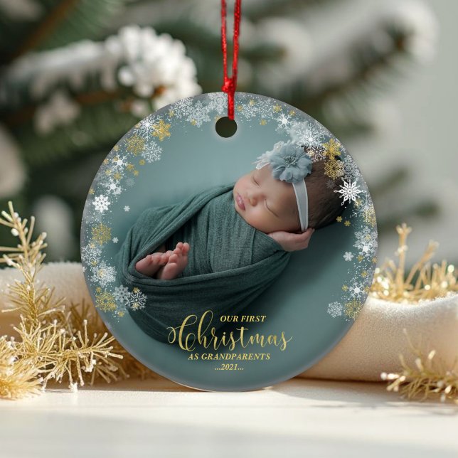 Unsere ersten Weihnachten als Großeltern Foto Orna Ornament (Von Creator hochgeladen)
