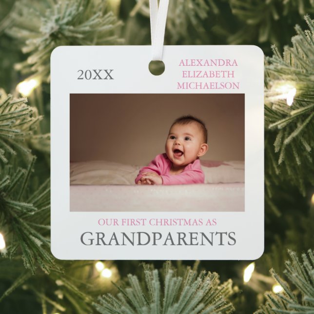 Unsere ersten Weihnachten als Großeltern Ornament Aus Metall (InSitu)