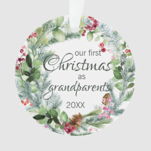 Unsere ersten Weihnachten als Großeltern Pfefferm Ornament