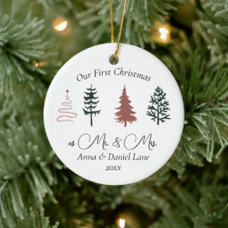 Unsere ersten Weihnachten als Herr. & Mrs. Keepake Keramik Ornament