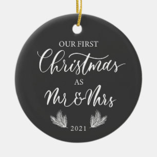 Unsere ersten Weihnachten als Herr. & Mrs. mit Jah Keramik Ornament