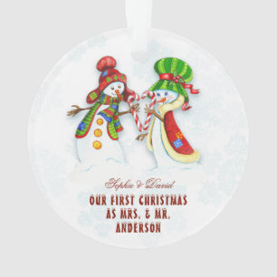 Unsere ersten Weihnachten als Herr. & Mrs. Niedlic Ornament