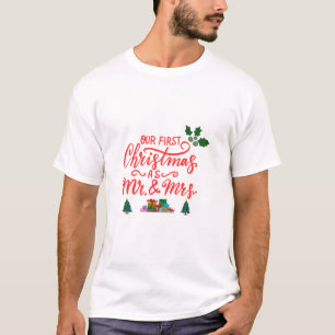 Unsere ersten Weihnachten als Herr und Frau Famili T-Shirt