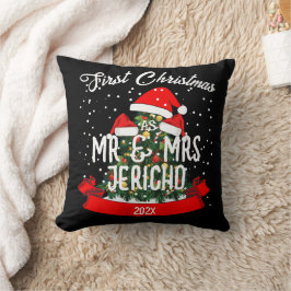Unsere ersten Weihnachten als Herr und Frau Newlyw Kissen
