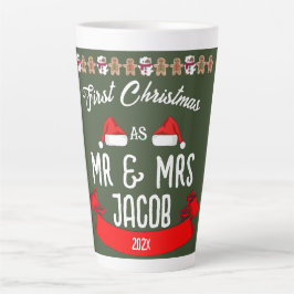 Unsere ersten Weihnachten als Herr und Frau Newlyw Milchtasse