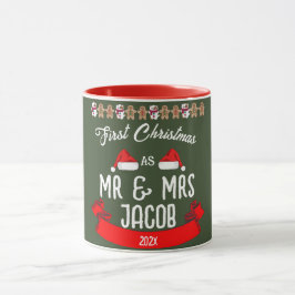 Unsere ersten Weihnachten als Herr und Frau Newlyw Tasse
