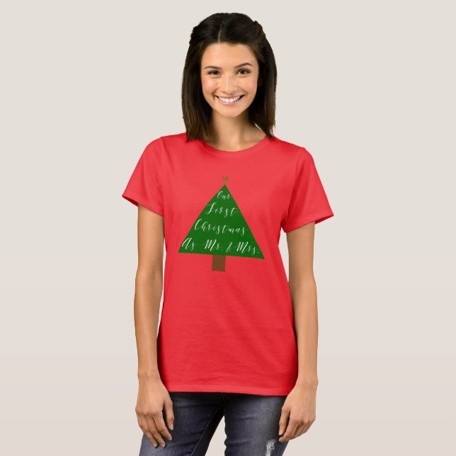 Unsere ersten Weihnachten als Herr und Frau. T-Shirt (Vorne ganz)