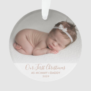 Unsere ersten Weihnachten als Mommy und Daddy Cre Ornament