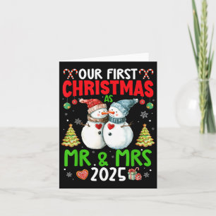 Unsere ersten Weihnachten als Mr. & Mrs. 2025 Karte