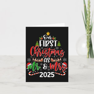 Unsere ersten Weihnachten als Mr. & Mrs. 2025 Karte