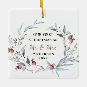 Unsere ersten Weihnachten als Mr. & Mrs. Winter We Keramikornament