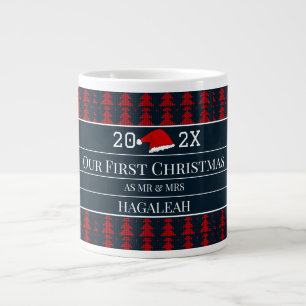 Unsere ersten Weihnachten als Mr. und Mrs. Couple Jumbo-Tasse
