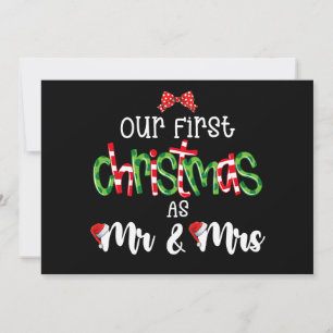 Unsere ersten Weihnachten als Mr. und Mrs. Ehefrau Einladung