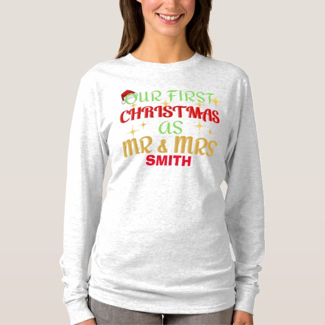 Unsere ersten Weihnachten als Weihnachten von Herr T-Shirt (Vorderseite)