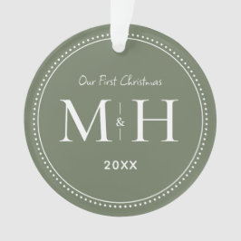 Unsere ersten Weihnachten frisch gezwitschert Mono Ornament