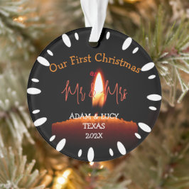 Unsere ersten Weihnachten Herr und Frau frisch ver Ornament