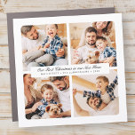 Unsere ersten Weihnachten in unserem neuen Zuhause Auto Magnet<br><div class="desc">Design besteht aus modernem,  schicken Typografie mit Sans Serif und Serif Schriftart. Fügen Sie benutzerdefinierte Fotos der Familie und neue Zuhause und Jahr.</div>