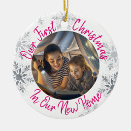Unsere ersten Weihnachten in unserem neuen Zuhause Keramik Ornament