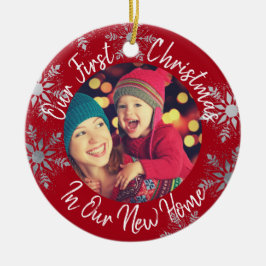 Unsere ersten Weihnachten in unserem neuen Zuhause Keramik Ornament
