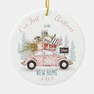 Unsere ersten Weihnachten in unserem neuen Zuhause Keramik Ornament