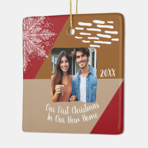 Unsere ersten Weihnachten in unserem neuen Zuhause Keramikornament