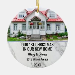 Unsere ersten Weihnachten in unserer neuen Zuhause Keramik Ornament