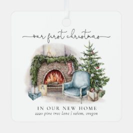 Unsere ersten Weihnachten in unserer neuen Zuhause Ornament Aus Metall