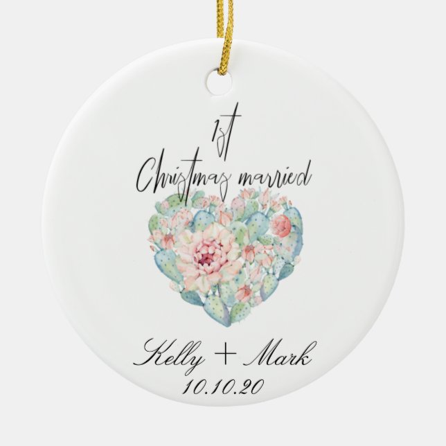 Unsere ersten Weihnachten Keramik Ornament (Vorne)