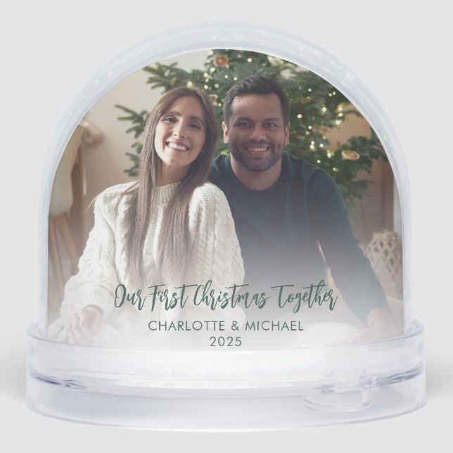 Unsere ersten Weihnachten mit Fotos Schneekugeln (Rückseite)
