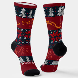 Unsere ersten Weihnachten Mr. und Mrs. /Couple neu Socken