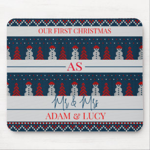 Unsere ersten Weihnachten Mr. und Mrs. frisch ve Mousepad