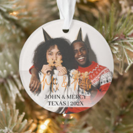 Unsere ersten Weihnachten Mr. und Mrs. frisch verm Ornament