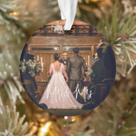 Unsere ersten Weihnachten Mr. und Mrs. frisch verm Ornament