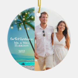Unsere ersten Weihnachten Newlywings 2 Foto Tropic Keramik Ornament