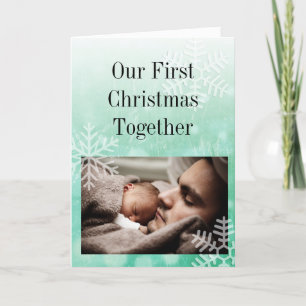 Unsere ersten Weihnachten, Papa und Kind Personali Karte