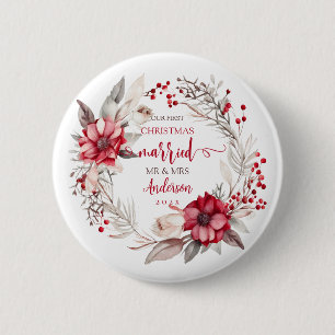 Unsere ersten Weihnachten Verheiratet Button